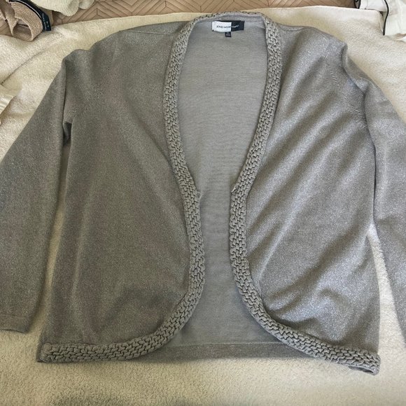 Jones Wear metallic silver cardigan size xl - Picture 4 of 5